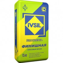 Финишная гипсовая шпаклевка IVSIL Финишная, 15 кг Финишная гипсовая шпаклевка IVSIL Финишная, 15 кг