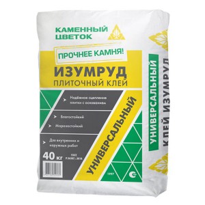 Плиточный клей Каменный цветок ИЗУМРУД, 40 кг