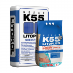 Белый клей для укладки мозаики и плитки LitoPlus K55 Litokol