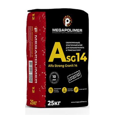 Клей плиточный Megapolimer Alfa Strong Granit 14, 25 кг Клей плиточный Megapolimer Alfa Strong Granit 14, 25 кг