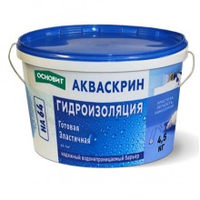 Готовая гидроизоляция ОСНОВИТ АКВАСКРИН HA64, 4,5 кг Готовая гидроизоляция ОСНОВИТ АКВАСКРИН HA64, 4,5 кг