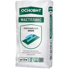 Белый плиточный клей Основит Мастпликс AC12 W, 25 кг
