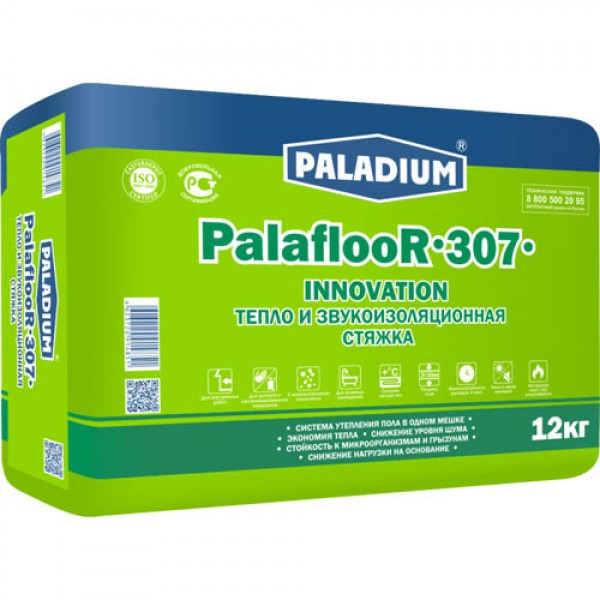 PalaflooR-307 PALADIUM стяжка теплая звукоизоляционная цена, расход, купить  с доставкой