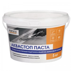 Готовая гидроизоляция Perfekta Аквастоп Паста, 5 кг