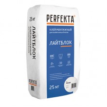 Клей монтажный белый для блоков PERFEKTA Лайтблок (Белый), 25 кг