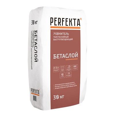 Ровнитель пола толстослойный Perfekta Бетаслой, 30 кг Ровнитель пола толстослойный Perfekta Бетаслой, 30 кг