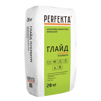 Шпатлевка фасадная Perfekta Глайд Премиум финишная, 20 кг Шпатлевка фасадная Perfekta Глайд Премиум финишная, 20 кг