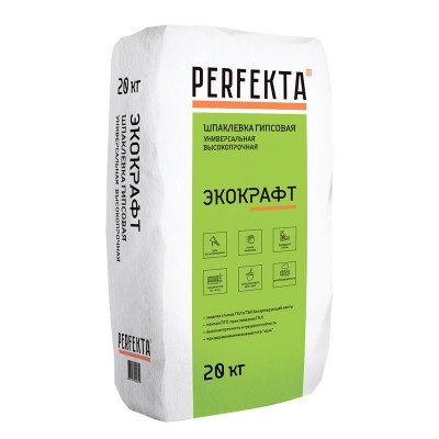 Шпатлевка Perfekta "Экокрафт " гипсовая, 20 кг Шпатлевка Perfekta "Экокрафт " гипсовая, 20 кг