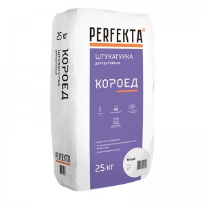 Штукатурка декоративная Perfekta Короед (белый), 25 кг