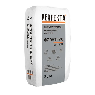 Штукатурка цементная Perfekta Фронтпро Эксперт, 25 кг Штукатурка цементная Perfekta Фронтпро Эксперт, 25 кг