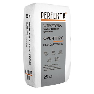 Штукатурка фасадная Perfekta Фронтпро Стандарт Плюс, 25 кг Штукатурка фасадная Perfekta Фронтпро Стандарт Плюс, 25 кг