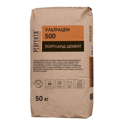 Цемент Perfekta Ultracem 500 Портландцемент, 50 кг Цемент Perfekta Ultracem 500 Портландцемент, 50 кг