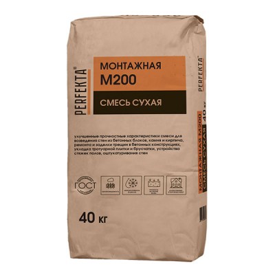 Perfekta М-200 монтажная смесь, 40 кг Perfekta М-200 монтажная смесь, 40 кг