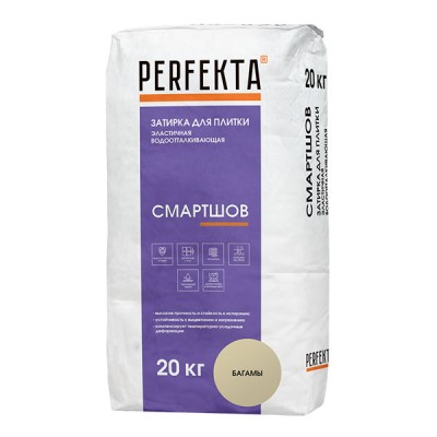 Затирка Perfekta СМАРТШОВ (Багамы) для швов плитки , 20 кг Затирка Perfekta СМАРТШОВ (Багамы) для швов плитки , 20 кг