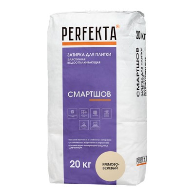 Затирка Perfekta СМАРТШОВ (Кремово-Бежевый) для швов плитки , 20 кг Затирка Perfekta СМАРТШОВ (Кремово-Бежевый) для швов плитки , 20 кг