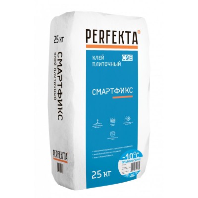 Клей плиточный Perfekta СМАРТФИКС (Зимняя серия), 25 кг Клей плиточный Perfekta СМАРТФИКС (Зимняя серия), 25 кг