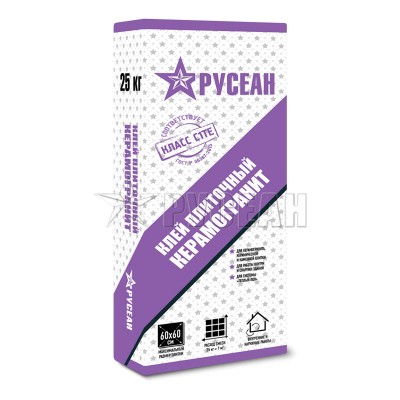 Плиточный клей РУСЕАН "Керамогранит", 25 кг Плиточный клей РУСЕАН "Керамогранит", 25 кг