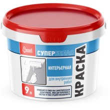 Краска Старатели "Интерьерная супербелая", 9 л Краска Старатели "Интерьерная супербелая", 9 л