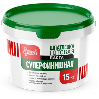 Готовая полимерная шпатлевка Старатели Суперфинишная, 15 кг Готовая полимерная шпатлевка Старатели Суперфинишная, 15 кг