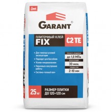 Плиточный клей Старатели Garant Fix C2TE, 25 кг Плиточный клей Старатели Garant Fix C2TE, 25 кг
