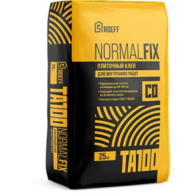 Плиточный клей СТРОЕФФ Normalfix TA100, 25 кг Плиточный клей СТРОЕФФ Normalfix TA100, 25 кг