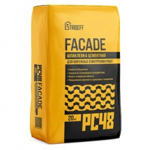 Шпатлевка цементная СТРОЕФФ FACADE PC48, 20 кг Шпатлевка цементная СТРОЕФФ FACADE PC48, 20 кг