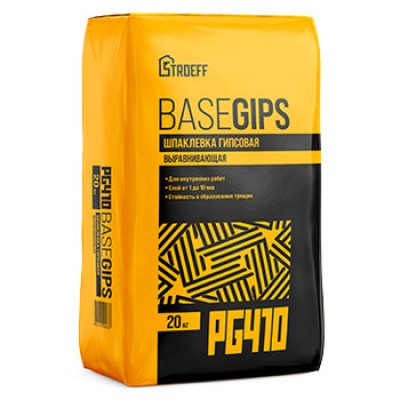 Шпаклевка гипсовая СТРОЕФФ BASEGIPS PG410, 20 кг Шпаклевка гипсовая СТРОЕФФ BASEGIPS PG410, 20 кг
