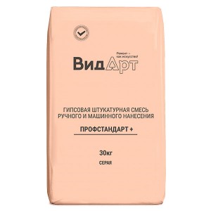 Штукатурка гипсовая ВидАрт ПрофСтандарт Плюс (серая), 30 кг Штукатурка гипсовая ВидАрт ПрофСтандарт Плюс (серая), 30 кг