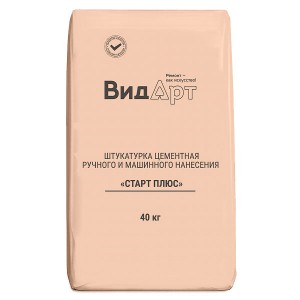 Штукатурка цементная ВидАрт СТАРТ ПЛЮС, 40 кг Штукатурка цементная ВидАрт СТАРТ ПЛЮС, 40 кг