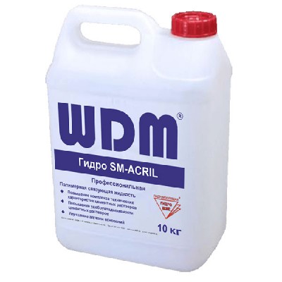 Добавка пластификатор WDM Гидро SM-ACRIL, 10 л Добавка пластификатор WDM Гидро SM-ACRIL, 10 л