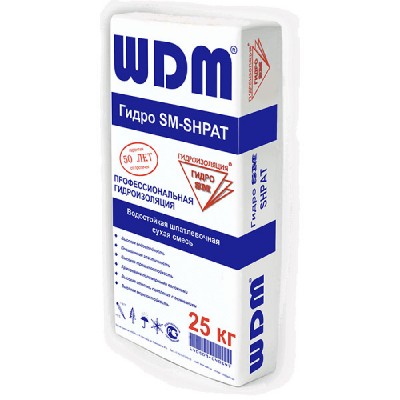 Шпатлевка цементная WDM Гидро SM-SHPAT, 25 кг Шпатлевка цементная WDM Гидро SM-SHPAT, 25 кг