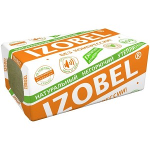 Утеплитель Izobel Л-25 (1200x600x100) из минеральной каменной ваты