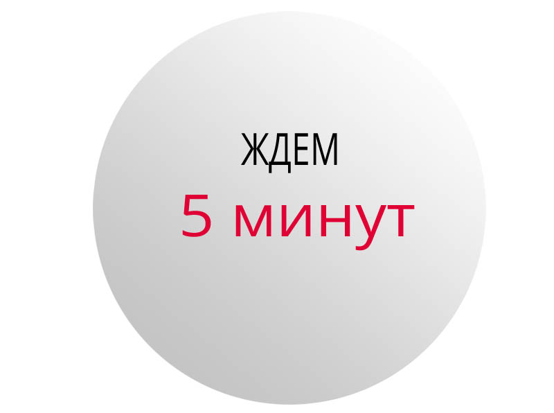 ждем 5 минут